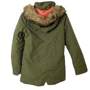 Roxy Olive Green insulated ski jacket with Faux Fur Hood